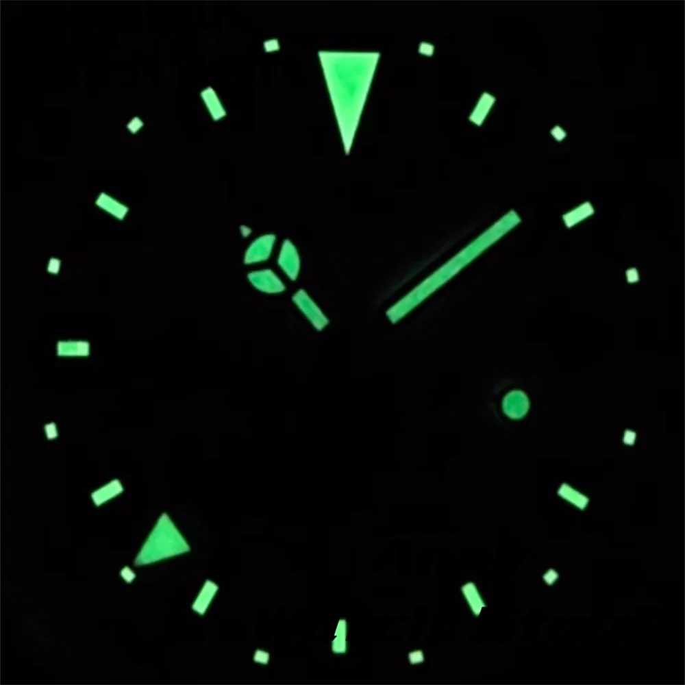 29mm Quartz Watch Dial Black White Dial Green Luminous Fit RONDA 515-24H Quartz Movement