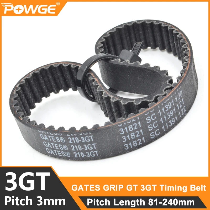 3GT Timing Belt Lp=81-240mm 93 102 105 108 111 114 117 120 123 126 129 132 135 138 141 144 147 150 156 159 162 168 174 177