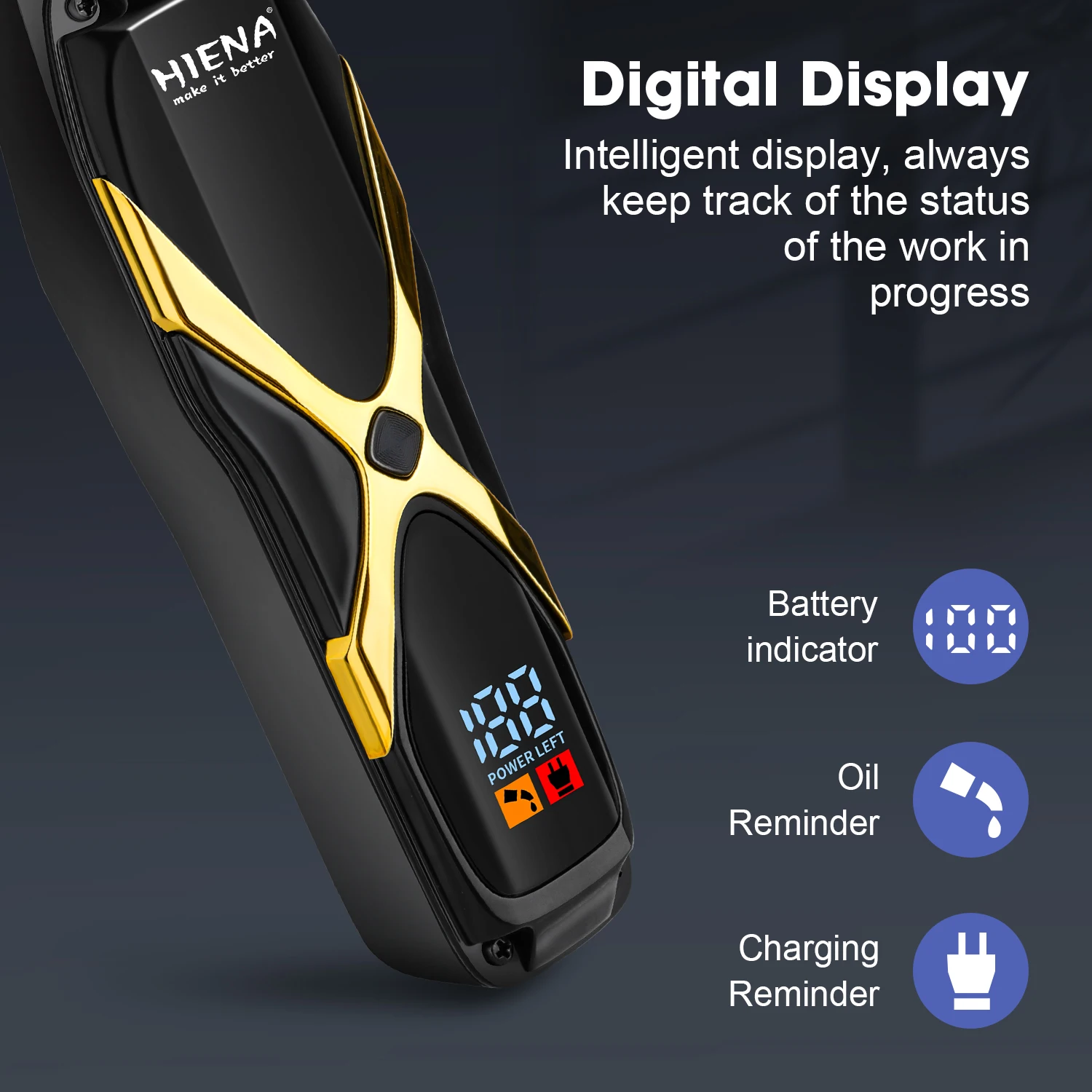 Professionelle Barber Haar Clipper Lithium-Batterie USB Aufladbare Trimmer LCD Display Hause Männer Bart Rasierer Haar Schneiden Maschine