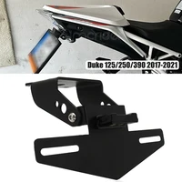 Placa de matrícula trasera para DUEK 125 250 390 Duke390 2017-2021, luz LED trasera, soporte limpio, eliminador de guardabarros, soporte trasero