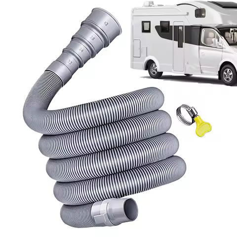 Foldable Caravan Sewer Pipe Kit 3/4/ 5m RV Trailer Sewer Hose With Adjustable Adapter And Clamp Leakproof RV Hose Rv Accessories