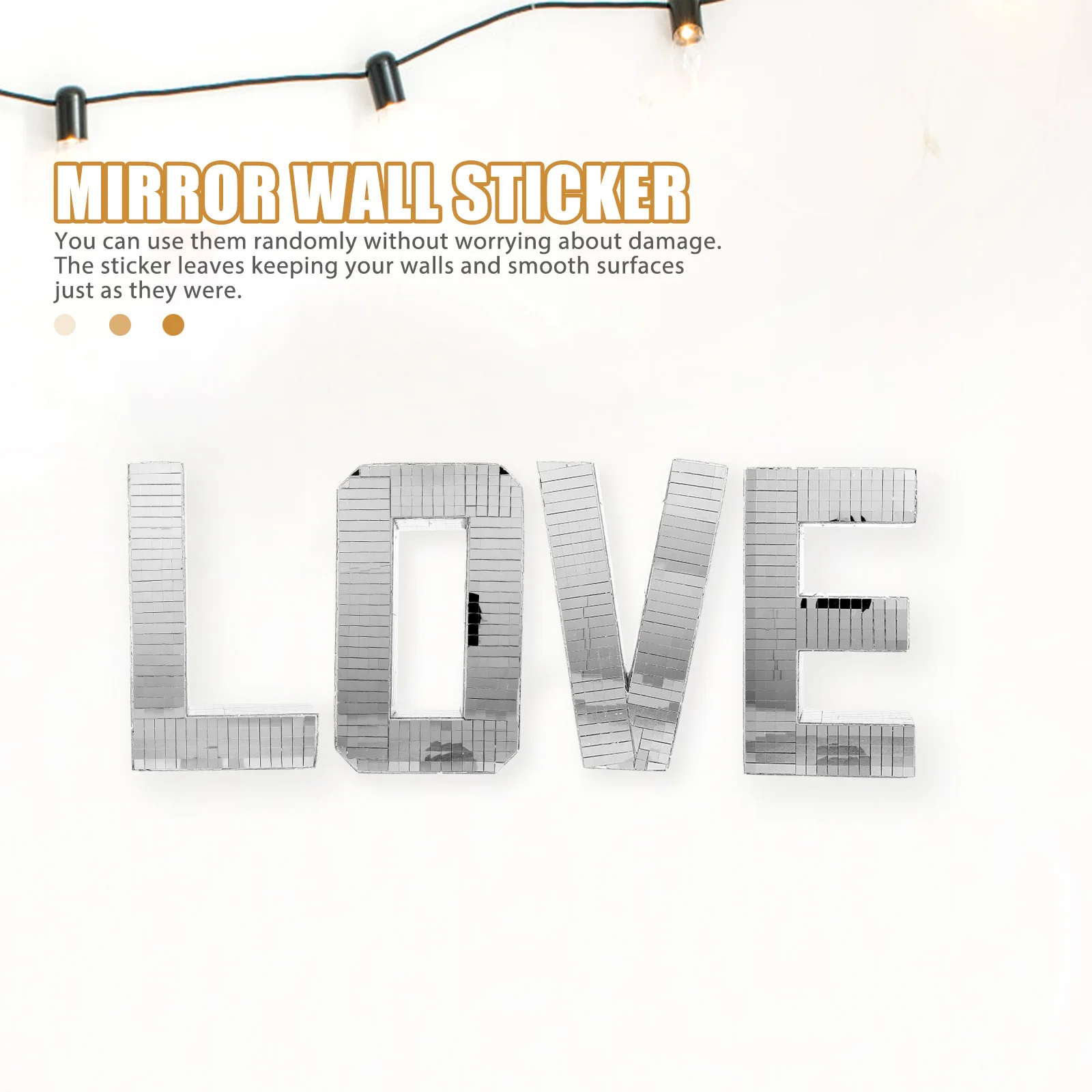 

Wall Sticker for Decorative Stickers Home Decal Decoration Playroom English Mirror Decals