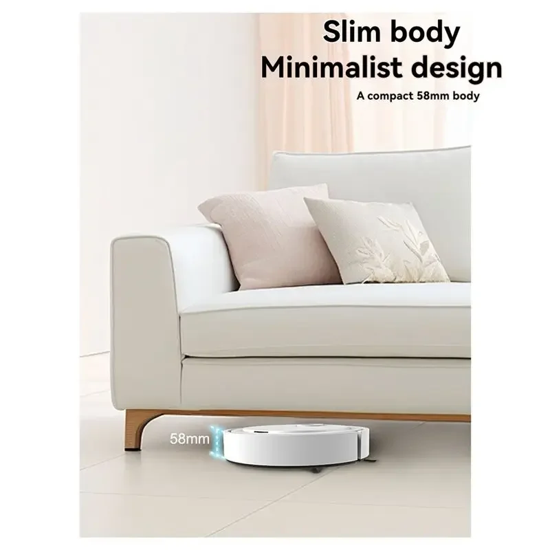 Smart Robot Vacuum Cleaner 300Pa Powerful Suction Easy Operation Suitable For Pet Hair Carpets For Hardwood Floors