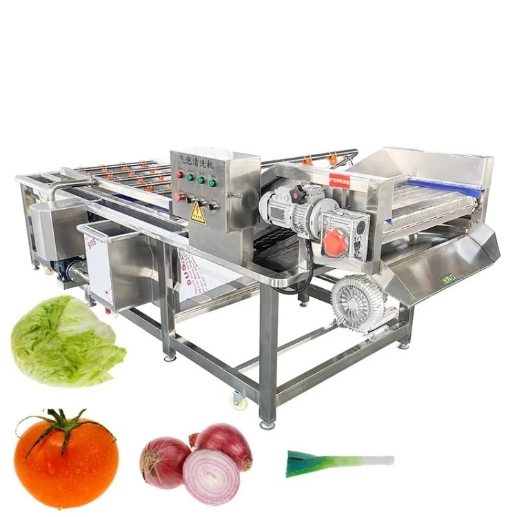 Root Vegetable Surf Type Air Bubble Cleaning Machine Fruits Cleaning Line Vegetable Fruit Diced Surf Bubble Washing Equipment