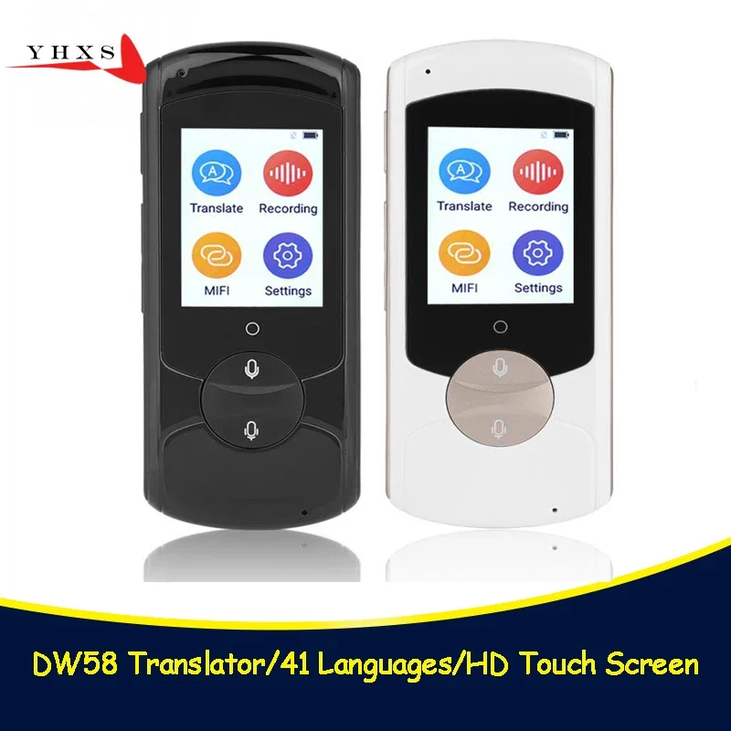 Portable 41 Languages Smart Voice Translator 2.0 Touch Screen WIFI Network Offline English Russian Korean Language Translator