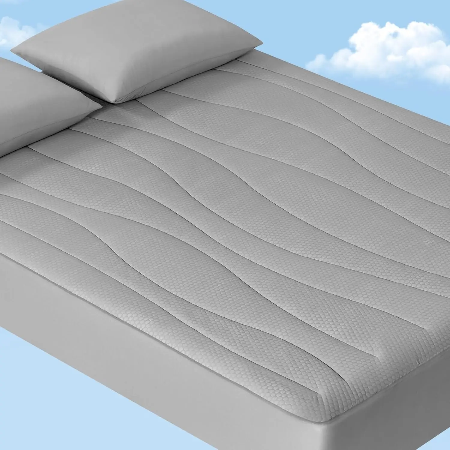 

Cooling Mattress Pad King, Arc-Chill 3.0 + PCM, Stay Cool All Night, Breathable & Soft, Deep Pocket 18", Washable, Gray