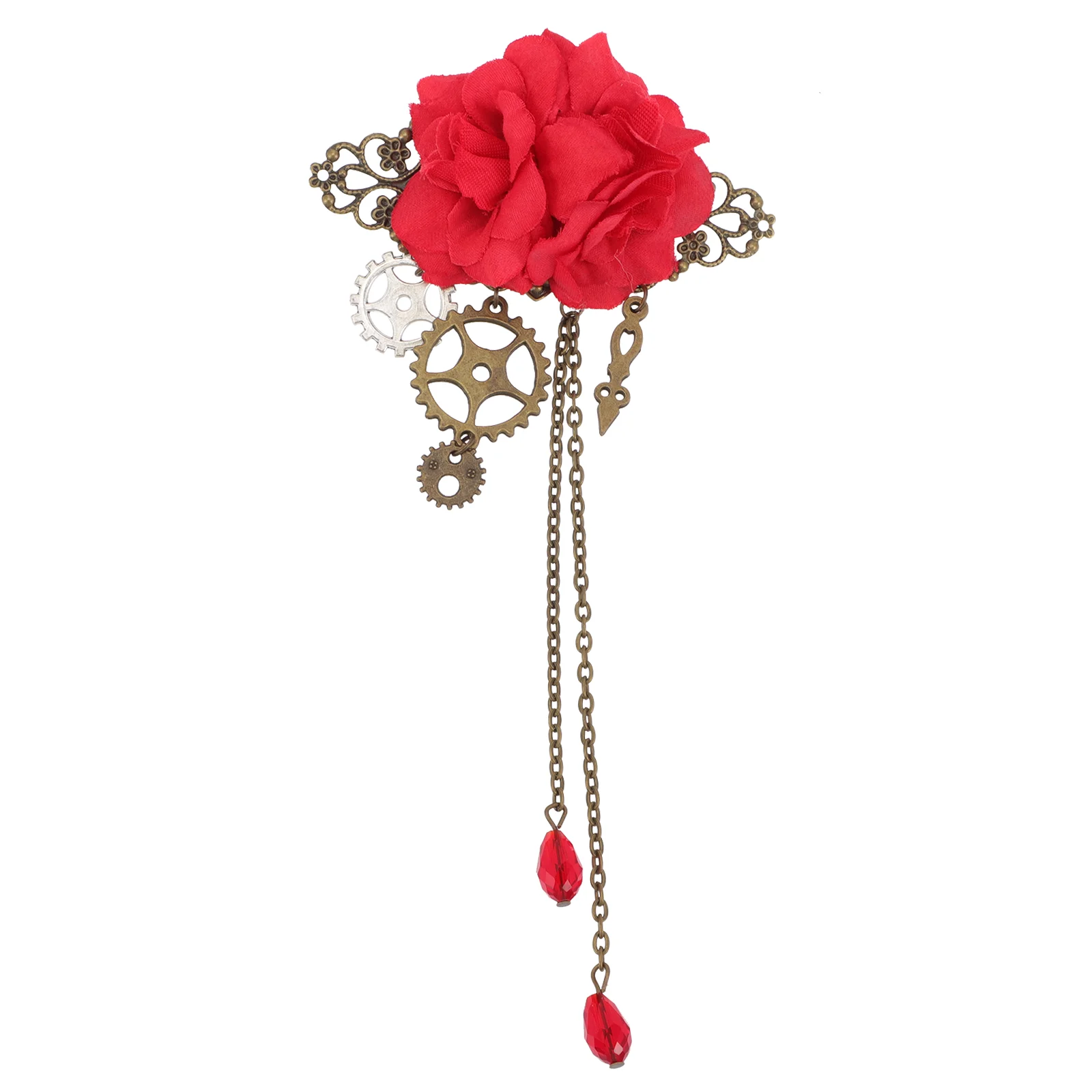 Gothic Punk Mechanical Hairpin Steampunk Accessories Flower Clip Gear Miss Rave Cute
