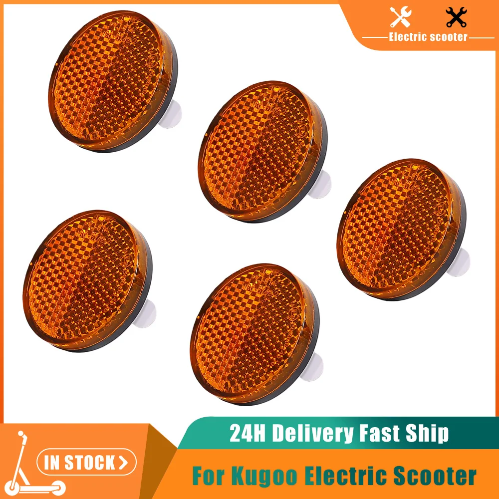 

1/5PCS Night Reflectors Flashing Warning Reflector For Kugoo Kukirin A1 Electric Scooter Night Circular Reflective Parts