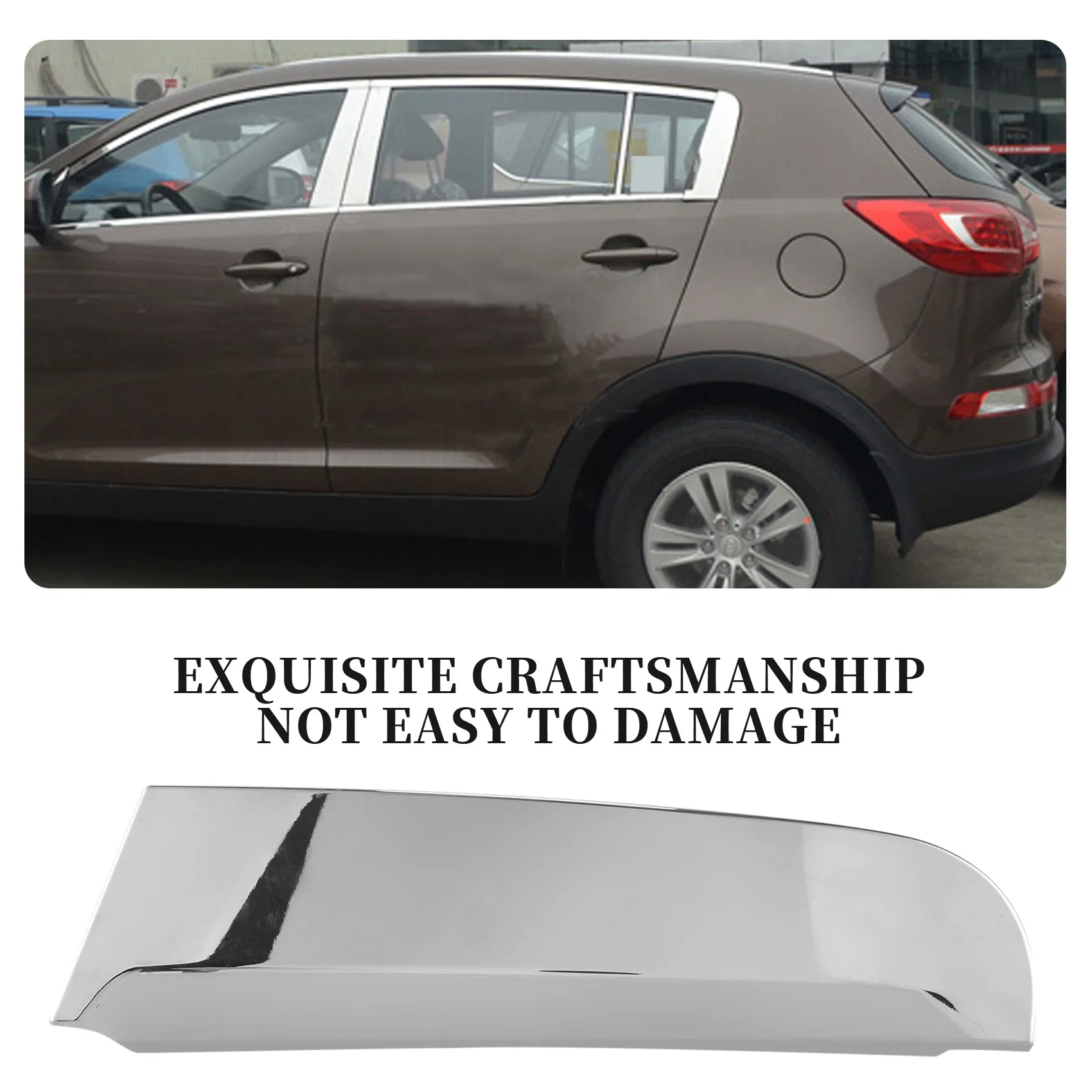 

NEW-Car Door Belt Chrome C Pillar Garnish Cover For KIA Sportage 2011-2016 83270-3W010 83280-3W010