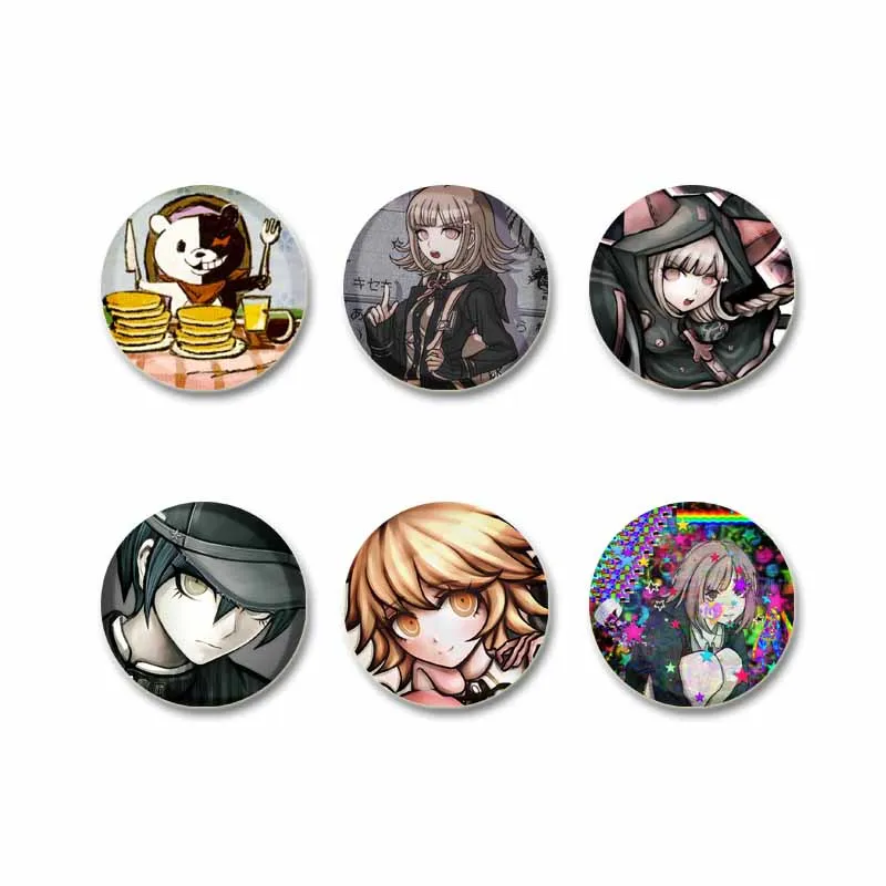 Game Peripheral Danganronpa Trigger Happy Havoc Button Pins Cartoon Cosplay Badge Pins Backpack Accesorios Fans Collection Gifts