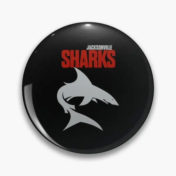 Wfl Jacksonville Sharks  Soft Button Pin Lapel Pin Cartoon Metal Clothes Gift Collar Brooch Fashion Women Funny Hat Decor Cute