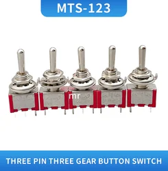 MTS-123 223 Double reset 6MM button Shake head toggle switch 3/6 pin 3 gear rocker button