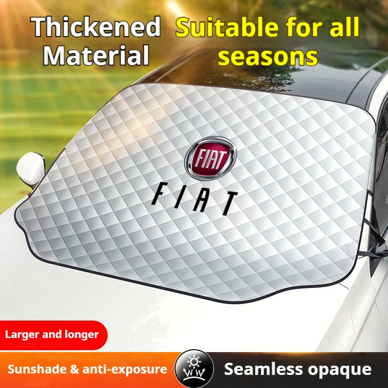 Auto Windshield Anti‑Frost Snow Cover Sun Visor Protective Shield Vehicle Accessories For Fiat Stilo Abarth 500 Ducato Punto