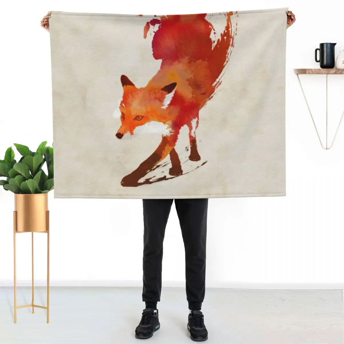 

Vulpes Vulpes Throw Blanket Cozy Napping Blanket Gift for Mom Dad