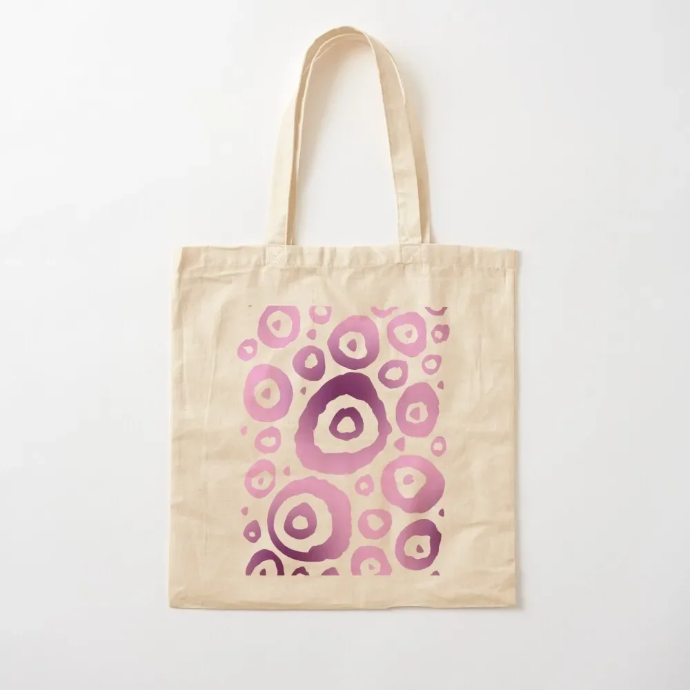 Purple Circle Pattern Tote Bag Cloth bags bags woman 2025 supermarket folding bag hand bag