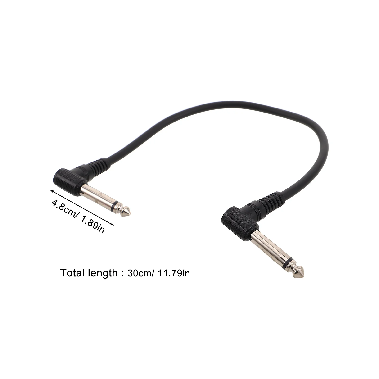 6 szt. Krótki kabel połączeniowy do gitary elektrycznej, 30 cm, kabel audio do pedałów, redukcja szumów, połączenie efektów, przewód do wzmacniacza gitarowego
