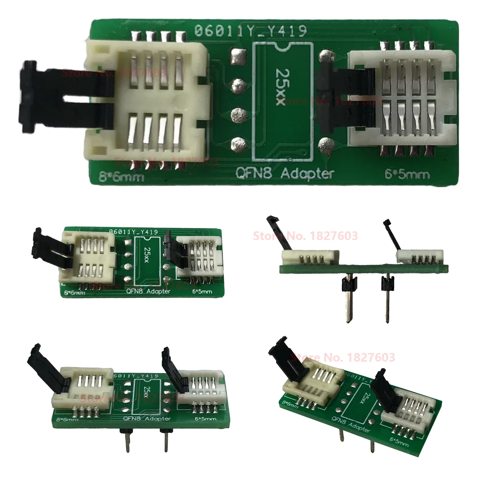 QFN8 /WSON8/MLF8/MLP8/DFN8 TO DIP8 universal two-in-one socket / adapter for both 6*5MM and 8*6MM chips SMT  BIOS flash socket