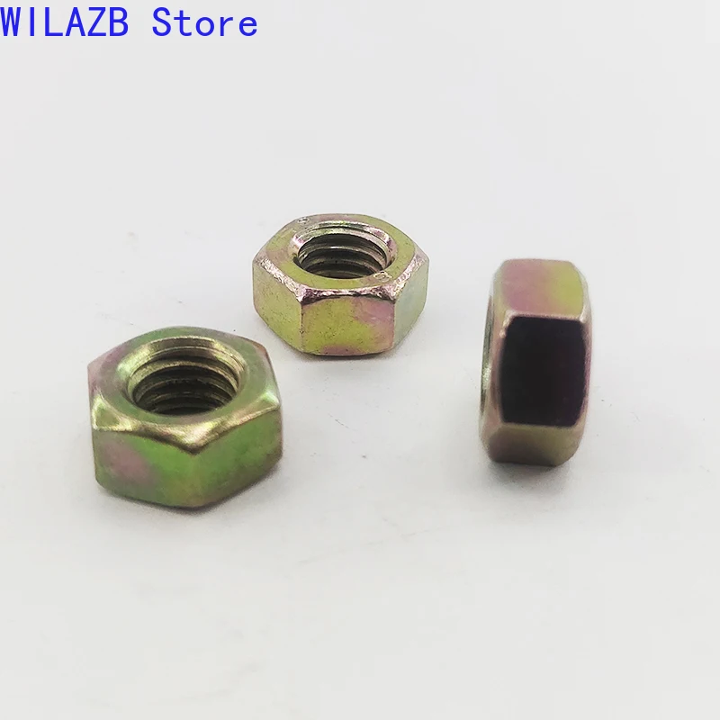 

1-50pcs Yellow Zinc Plated Hexagon Nuts M1.4 M1.6 M2 M2.5 M3 M4 M5 M6 M8 M10 M12 M14 M16 M18 M20 M22 M24 Bolts GB6170