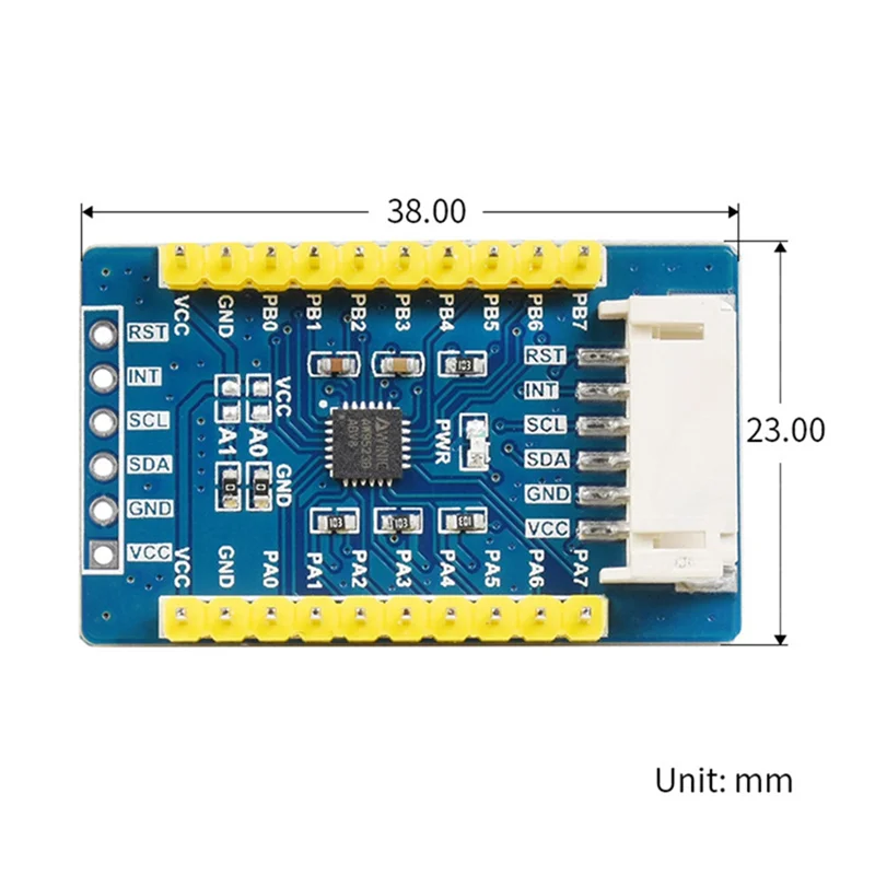 وحدة توسيع AW9523B MCU IO لـ Raspberry Pi 4B/3B/STM32/Arduino I2C لوحة توسيع IO بمنفذ IO ذات 16 قناة