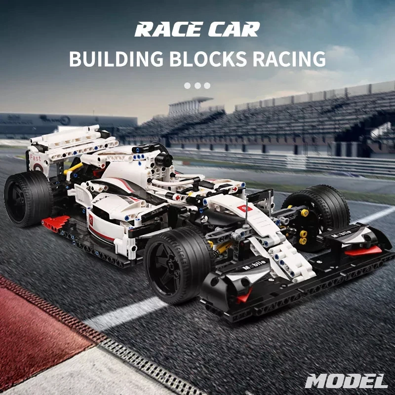 Mould King Technik Sports Car Formula 1 Racing Car Building Blocks Kit Collectible F1 Car Model Toys for Kids Boys Adult