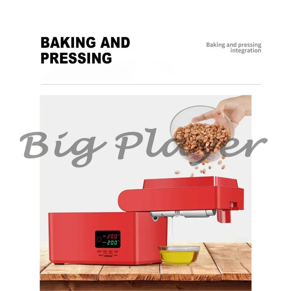 Small Household Oil Press Machine Automatic Intelligent Electric Oil Pressing Machine Hot and Cold aceite