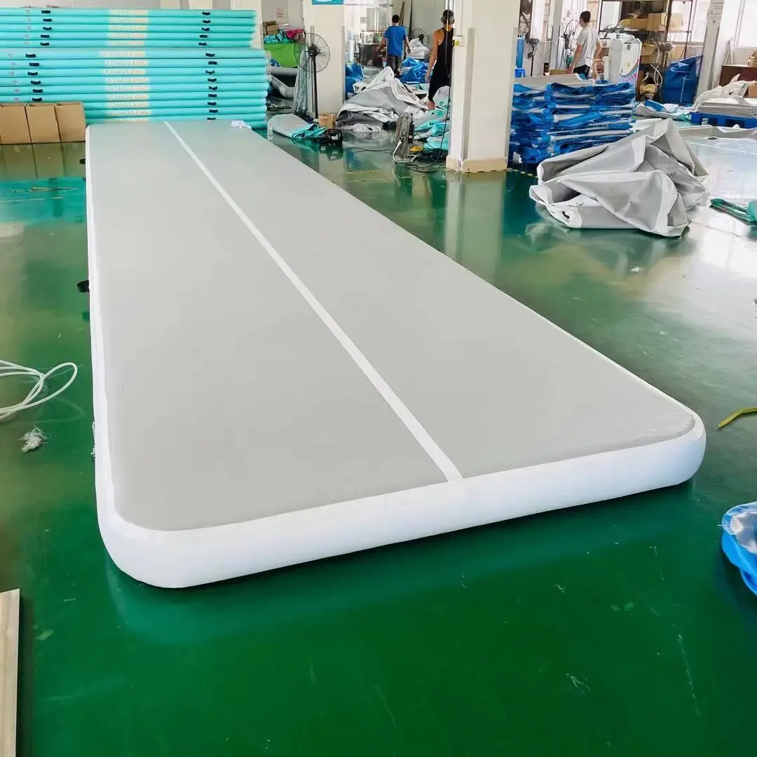 HIBADOU Tapis de gymnastique gonflable-piste d'air culbutage 11x2x0.2m tapis de sol gonflable tapis d'air de gymnastique avec pompe
