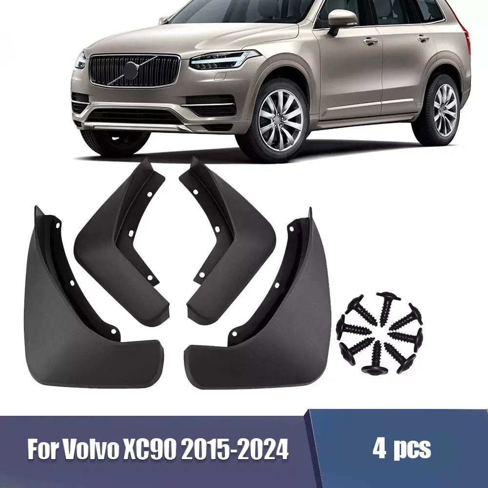 

4pcs Car Mudflaps Mud Splash Guards Mudguards Fenders For Volvo XC90 2015-2024
