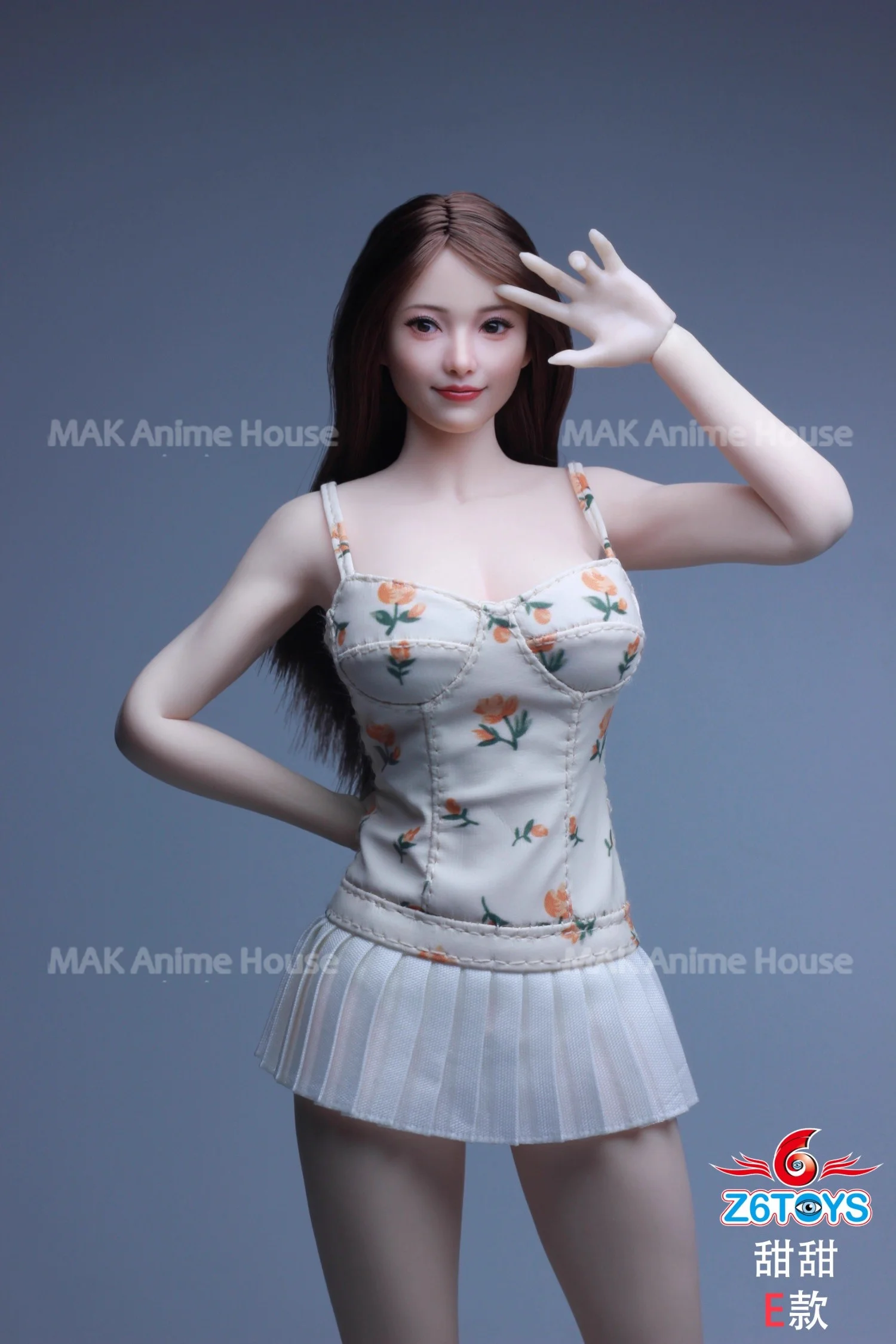 Z6TOYS ZC021 1/6 مقياس الآسيوية الحلو ابتسامة فتاة المنقولة عيون رئيس نحت نموذج صالح 12 ''أنثى الجندي عمل الشكل الجسم #4