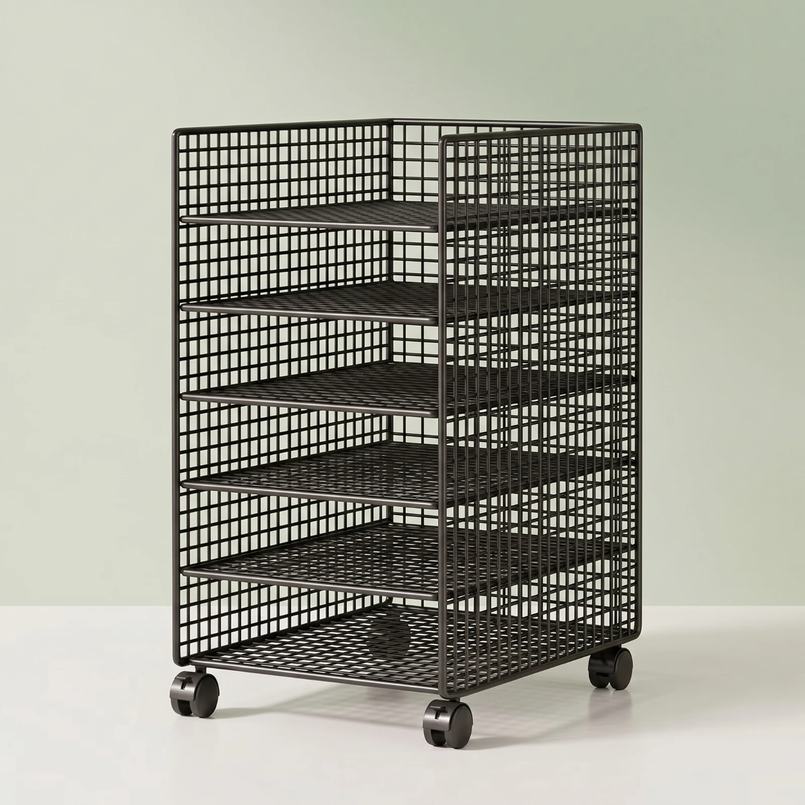 Under-Desk File Storage Rack Multi-Tier Six-Layer File Organizer Desk Organizer with Shelves Minimalist Vertical