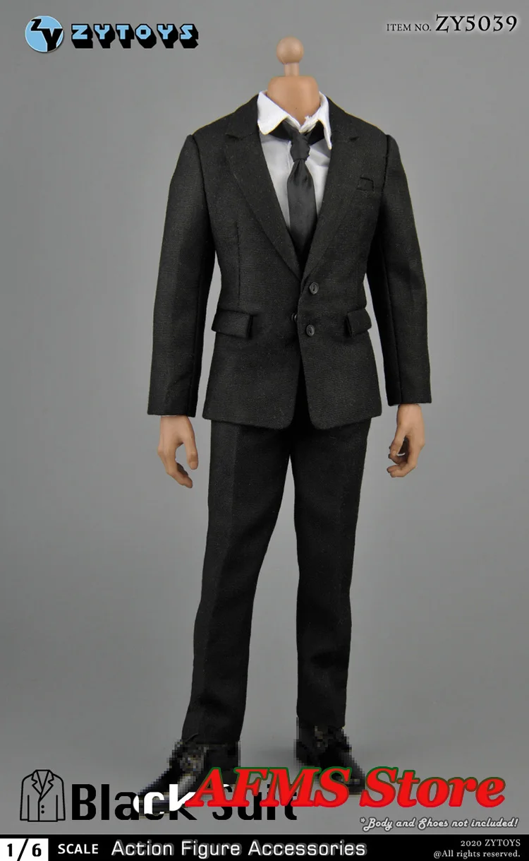 1/6 Men\'s Formal Business Suit Blazer Pants Classic Retro Dolls Jackets Clothes Set For 12Inch Action Figure Soldier Body Model