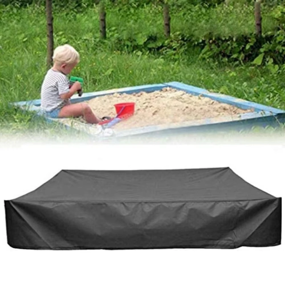 Sandbox Cover Sand Pit Square Waterproof Oxford Cloth Dust Cover Dustproof Protection With Drawstring Garden Sandpit Cover
