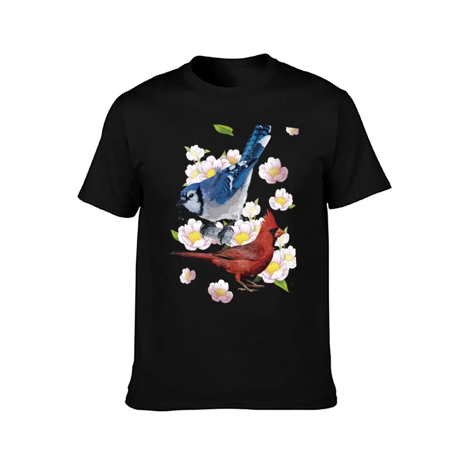 The Northern Cardinal and the Blue Jay T-Shirt Plus Size Workout Short Sleeve Top