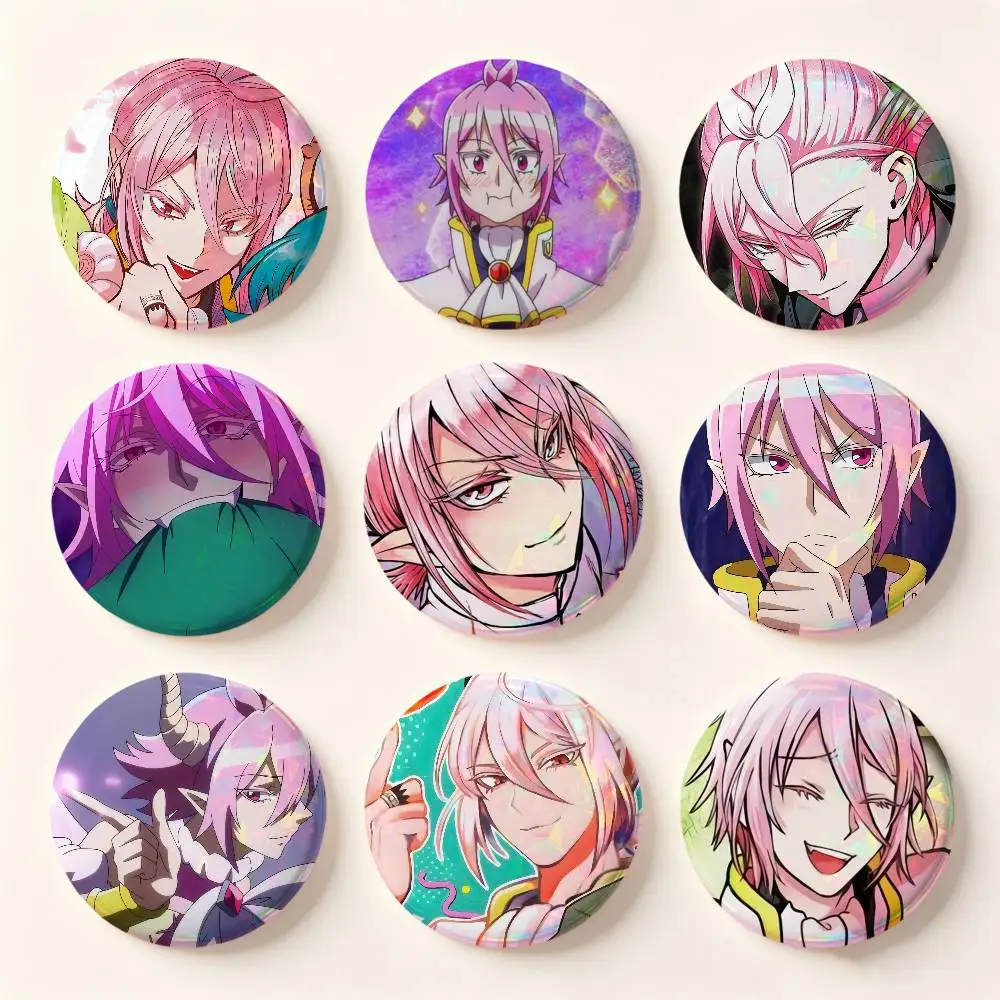 Asmodeus Alice Anime Figure Badges Button Round Creative Pin Brooch Badge Bag Decor Accessories Fans Collect Friends Gifts