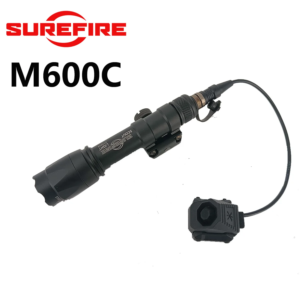 Lampe tactique Surefire M300C M600C pour fusil d'airsoft AR15 avec interrupteur à distance de pression UNITY AXON SL compatible avec rail de 20 mm