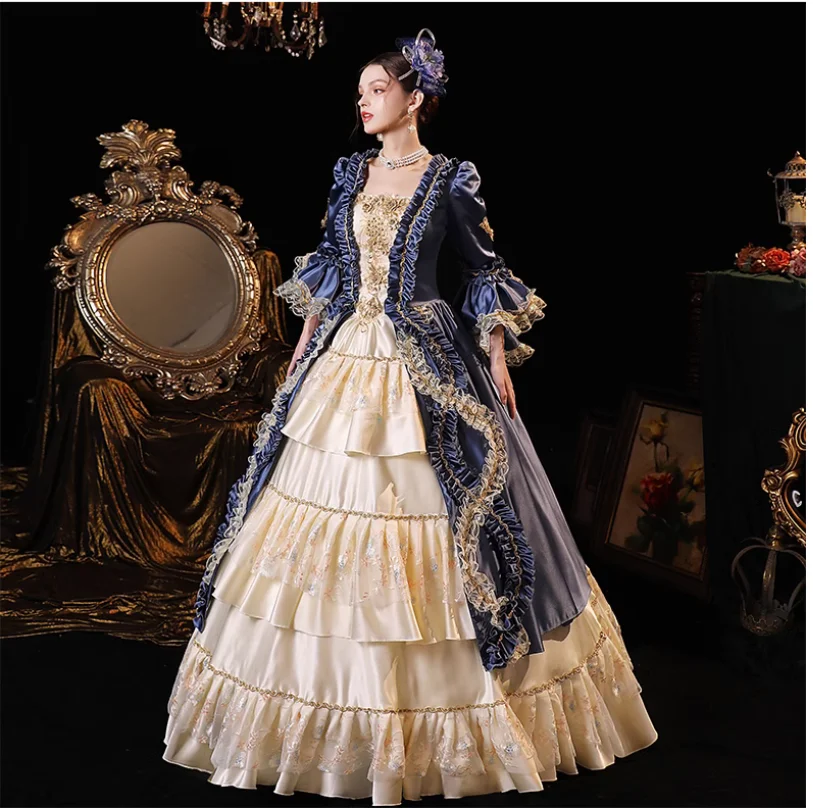 

European Palace Cinderella Dress Women's Birthday Christmas Dance Makeup Dress