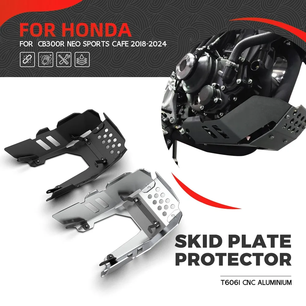 

For HONDA CB300R NEO SPORTS CAFE 2018-2024 Motorcycle Skid Plate Engine Guard Chassis Protection Belly Pan Protector CB 300 R