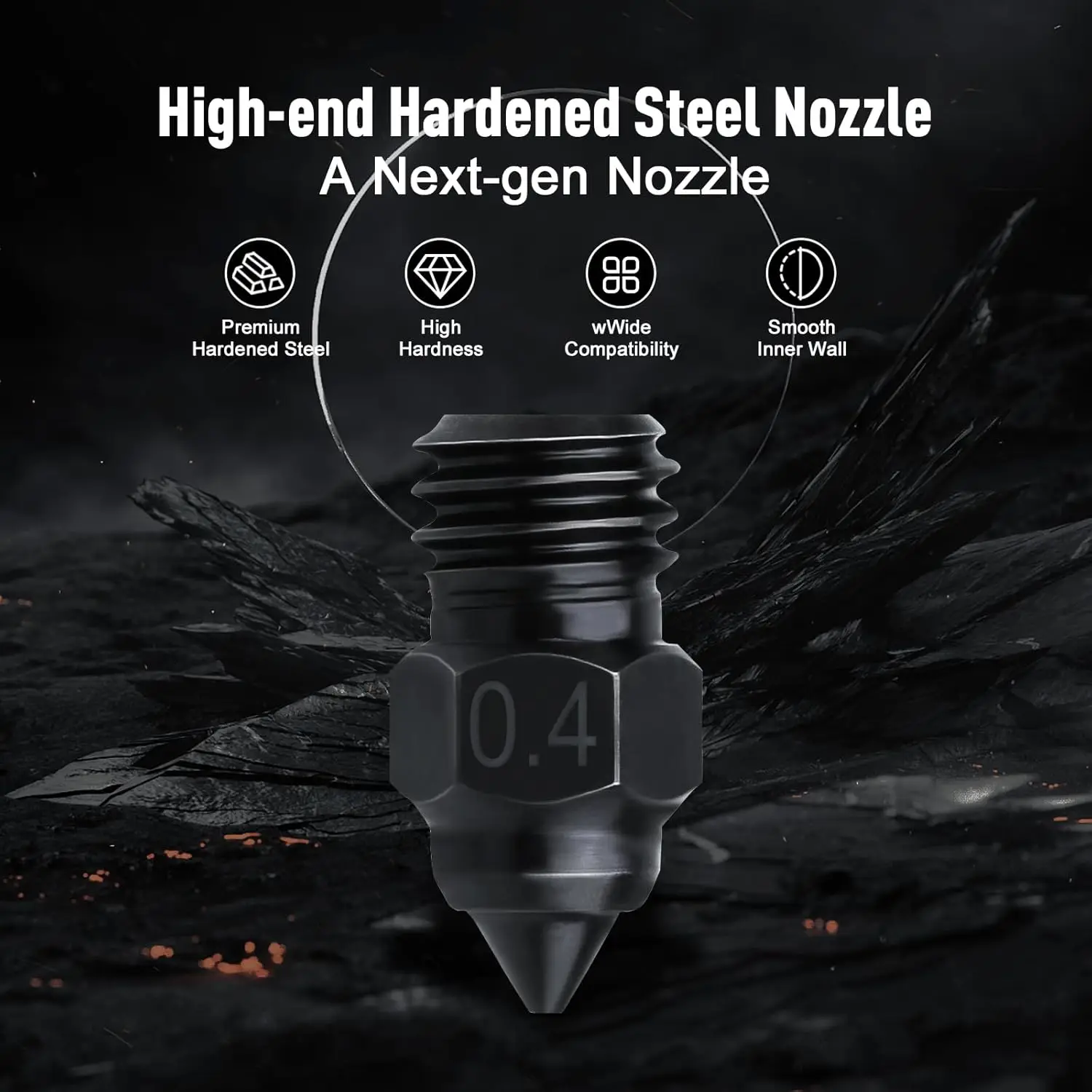 Creality MK8 Düse CR-6 SE Hartstahl Messing verkupferte Düsen für CR6 SE CR5 PRO /Ender 3 S1 pro / CR10 V2 / Ender 3-Düse – Detail 10