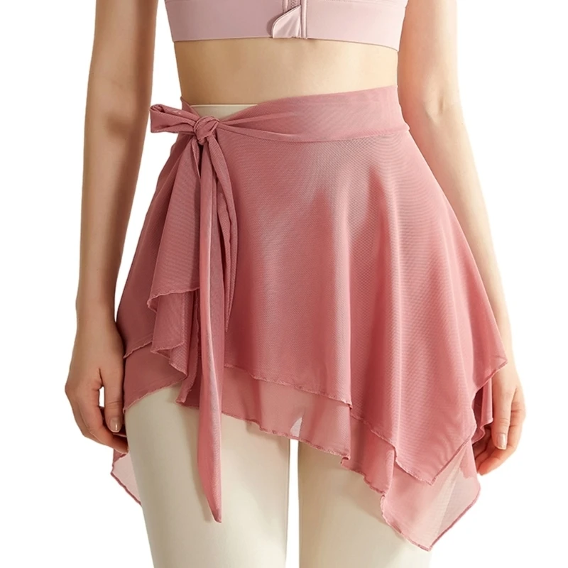 Ballet Wrap Skirt for Women Mesh Wrap Skirt Girls Yoga Skirt Dance Skirt