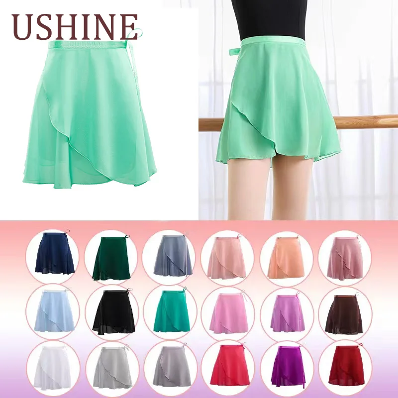 

Women Ballet Skirts Lace-up Chiffon Skirts Dance Skirts Adults Girls Leotards Skirt Ballet Practice Dancing Mini skirts Tutu