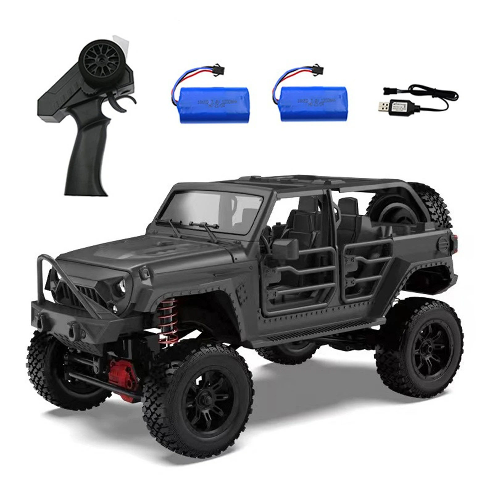 1/12 MN128 RC Off-Road Climbing Car 2.4G 4WD Climbing Buggy With Led Light All Terrain Off-Road Truck for Adult Children Toys