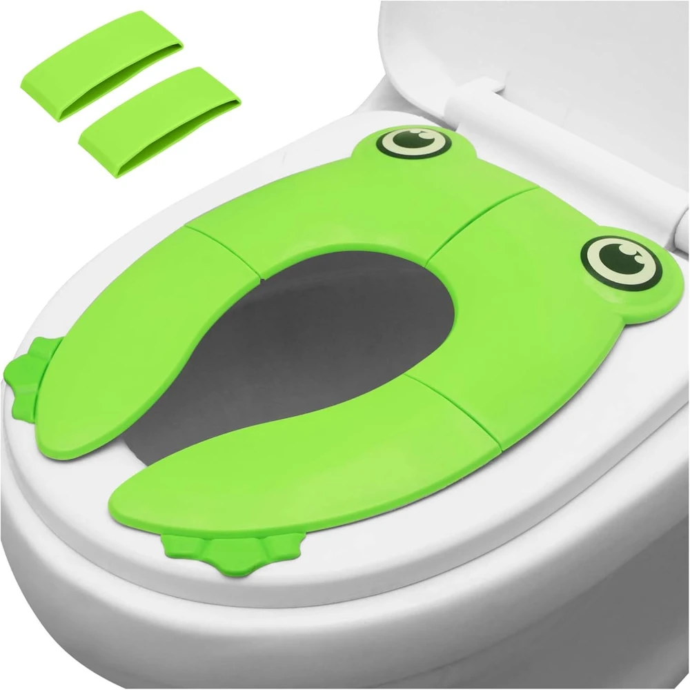 Baby Toilet Seat Cover, Folding Travel Toilet Seat for Children And Potty Training, Portable Silicone Toilet Seat for Toddlers