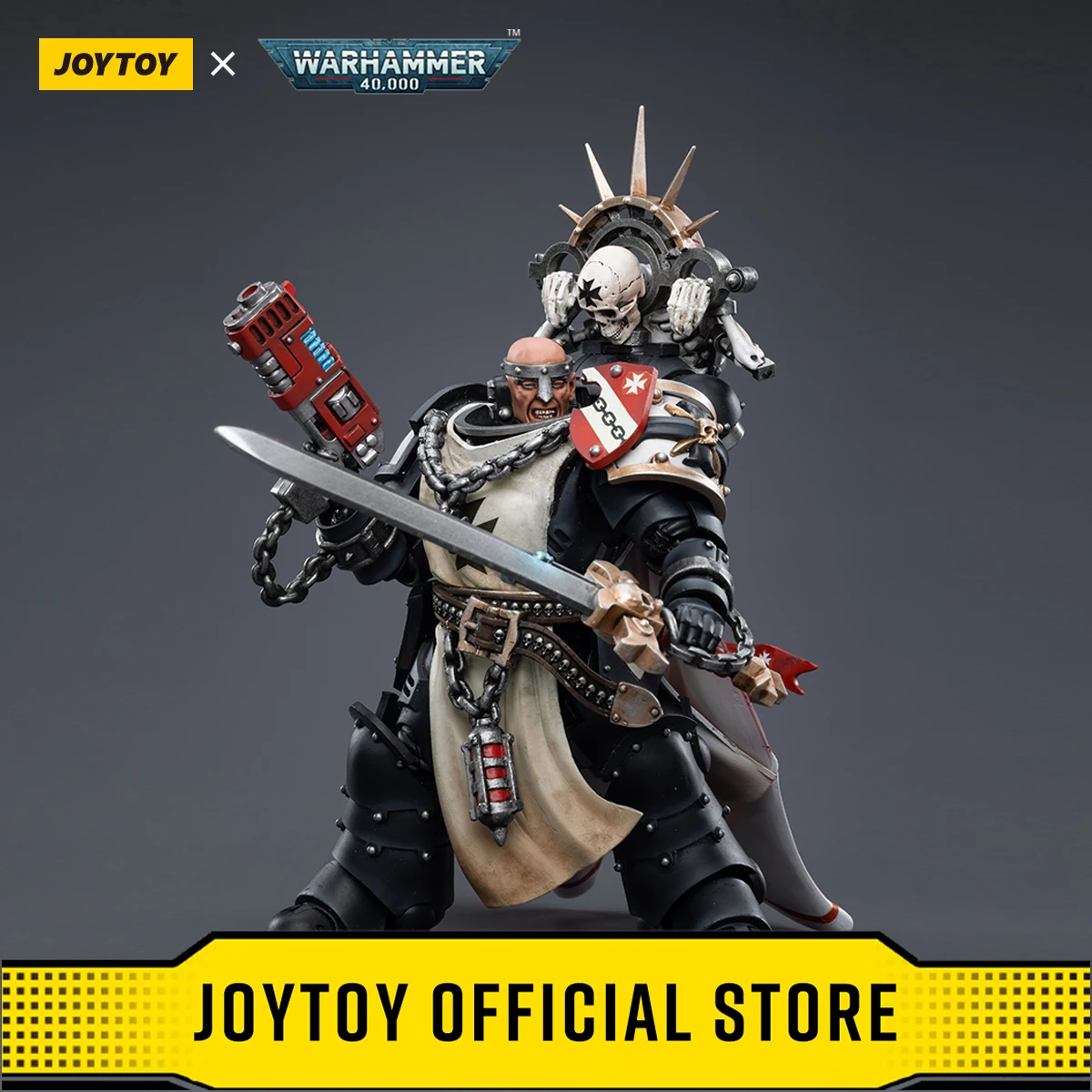 مجسمات الأكشن JOYTOY Warhammer 40k 1/18 Black Templars Marshal Baldeckrath