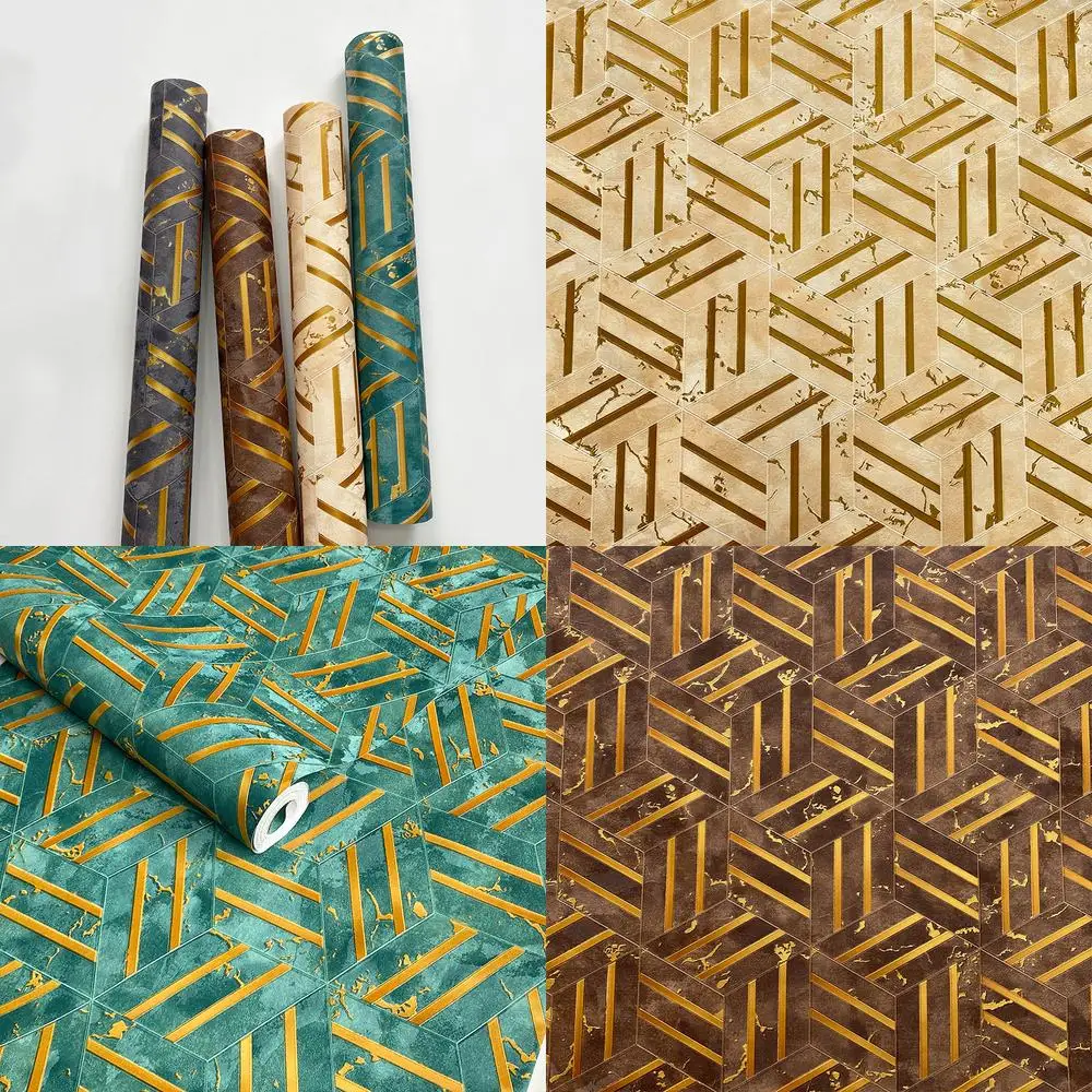 Luxury Simple Geometric Indoor Decor Wall Wallpaper for Living Room KTV Office TV Background Wall