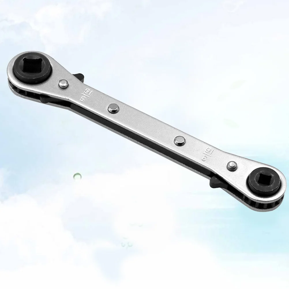 مفتاح ربط بسقاطة مزدوج الرأس آلية فضية قابلة للعكس لتغيير أدوات التبريد واستخدام مفتاح ربط إصلاح السيارة #6