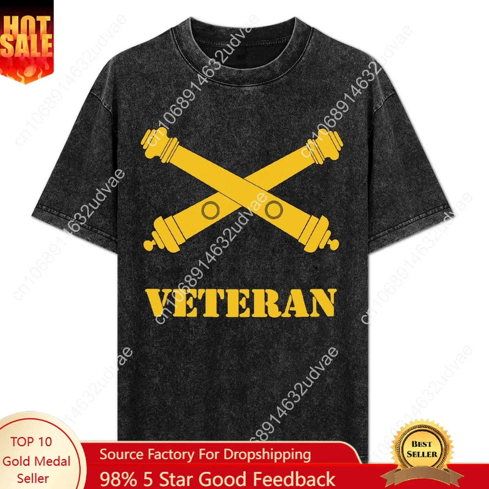 US Army Field Artillery Veteran Retro T Shirts Mans Womans Vintage Tshirt Cotton Short Sleeve T-shirt Custom Tops Clothes Tshirt