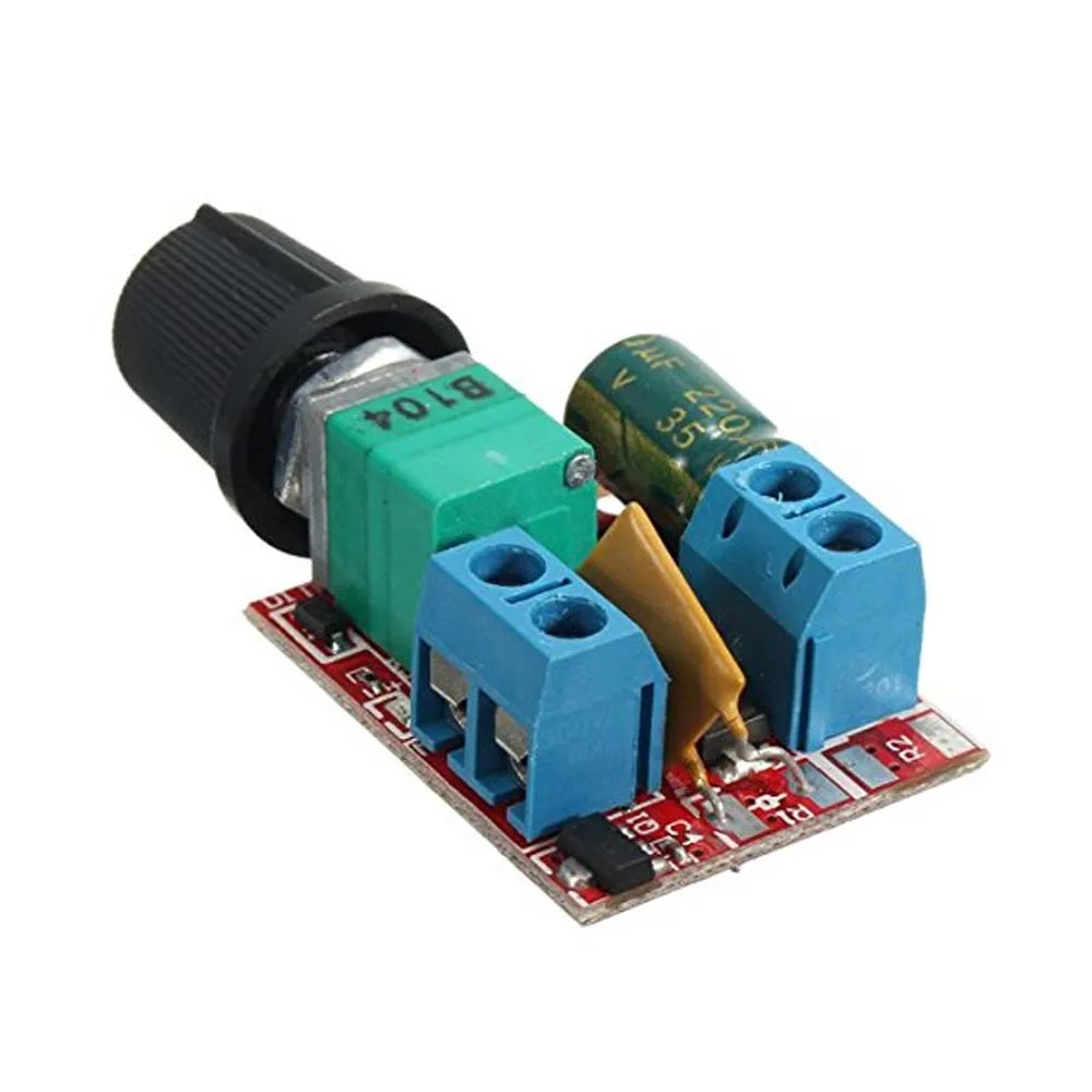 Lampu Dim LED Ultra Kecil Sakelar Kecepatan 5A Gubernur PWM Motor DC Mini