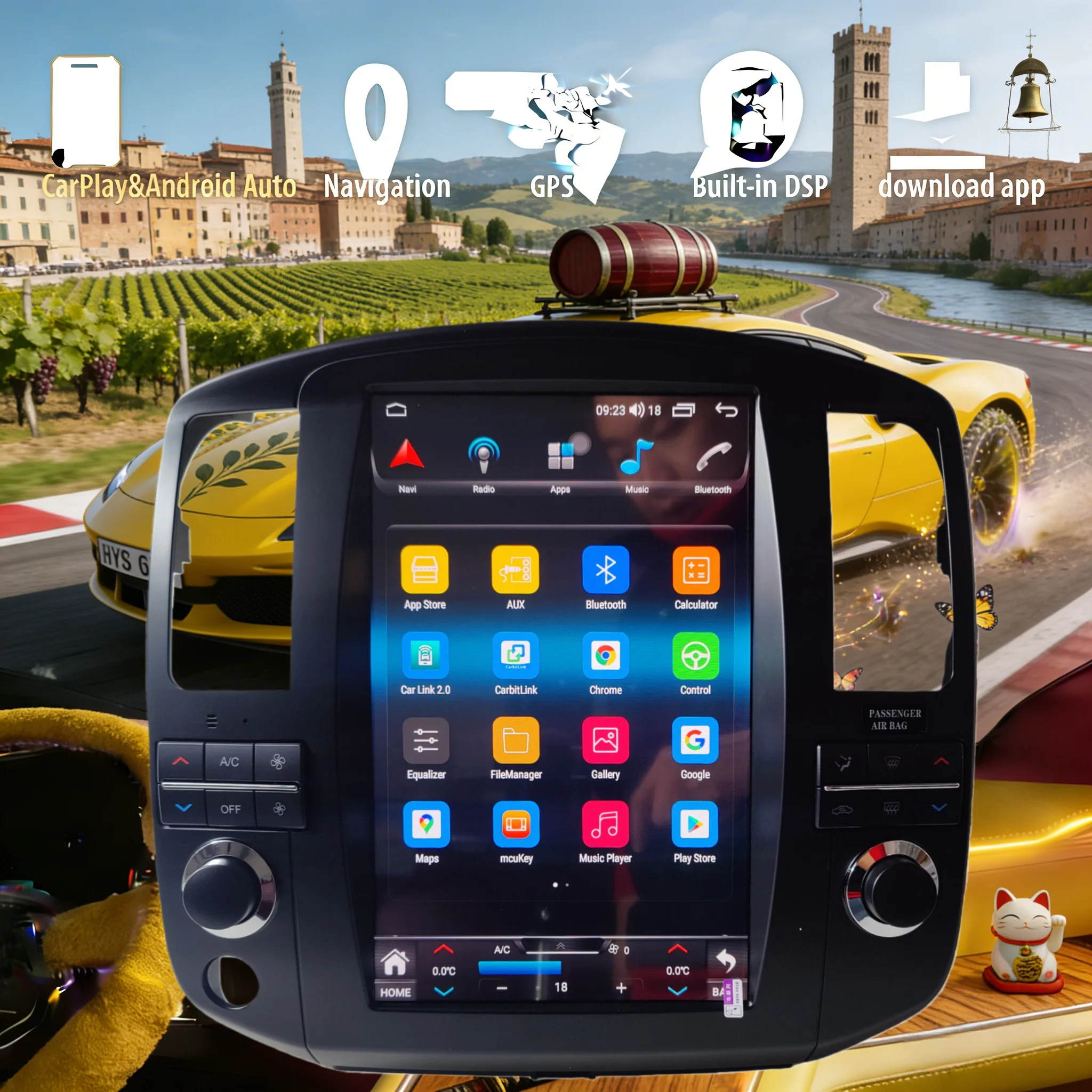 

12.1" Android 14 CarPlay Auto For Nissan Pathfinder r51 2008 2009-2012 Screen Car Radio Multimedia Stereo Player GPS Head Unit