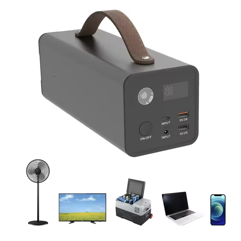 32000mAh Solar Pure Sine Wave Emergency Generator Power Bank Outdoor Camping Portable Power Station 220V 110V 200W