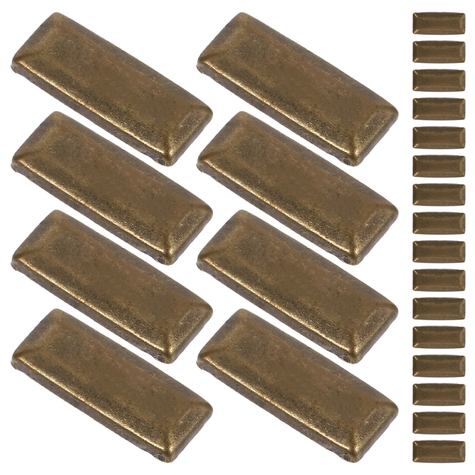 

100Pcs Copper Metal Rectangle Studs Flatback Rivet Decoration for DIY Clothes Belts Bags Shoes Metal Star Studs