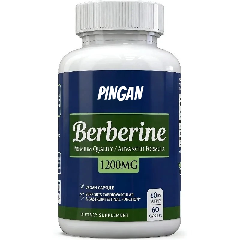 High Quality Berberine Hydrochloride Supplement -1200mg Berberine Per Serving -60 Capsules of Pure Vegetarian Capsules